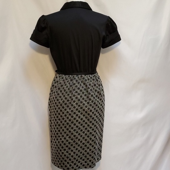 Max and Cleo Polka Dot Button Up Cap Sleeve Dress - Picture 3 of 4